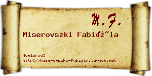 Miserovszki Fabióla névjegykártya
